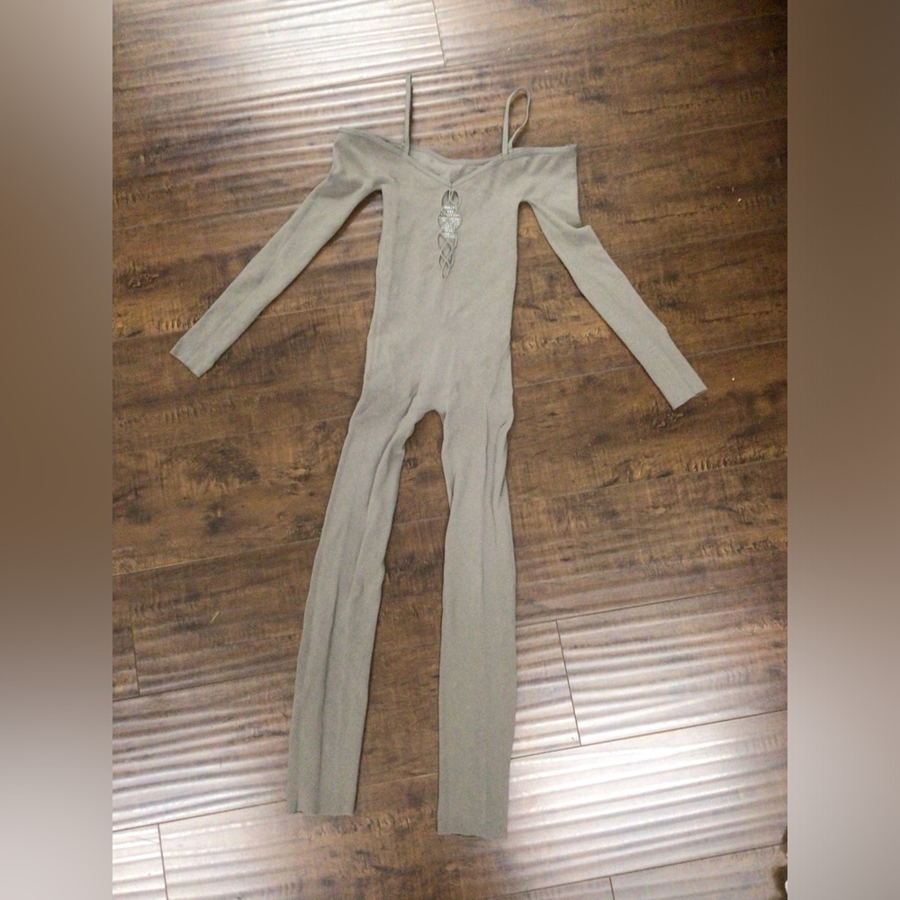 White Fox Staying Snatched Bodysuit in Gray